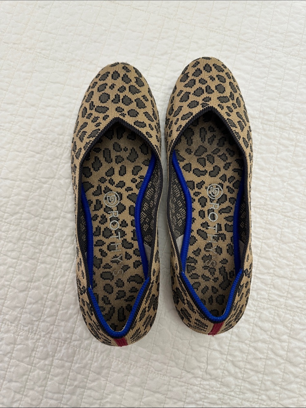 Rothy’s Cheetah Print Size 8 Ballet Flat Comfort - Picture 4 of 5